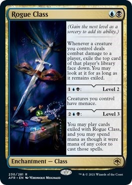Rogue Class (AFR) #230 Rare (Lightly Played) Adventures in the Forgotten Realms Magic: The Gathering: 2021