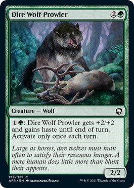 Dire Wolf Prowler (AFR) #179 Common Adventures in the Forgotten Realms Magic: The Gathering: 2021