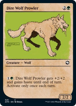 Dire Wolf Prowler Showcase (AFR) #325 Common (Moderately Played) Adventures in the Forgotten Realms Magic: The Gathering: 2021