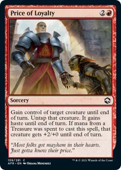 Price of Loyalty (AFR) #159 Common (Lightly Played) Adventures in the Forgotten Realms Magic: The Gathering: 2021