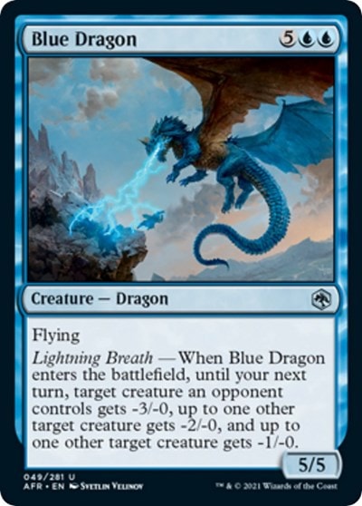 Blue Dragon (AFR) #49 Uncommon Adventures in the Forgotten Realms Magic: The Gathering: 2021