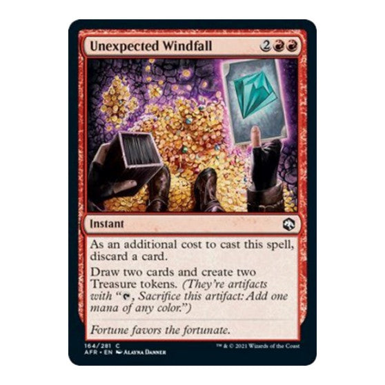 Unexpected Windfall (AFR) #164 Common (Lightly Played) Adventures in the Forgotten Realms Magic: The Gathering: 2021
