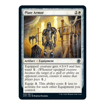 Plate Armor (AFR) #32 Uncommon Adventures in the Forgotten Realms Magic: The Gathering: 2021