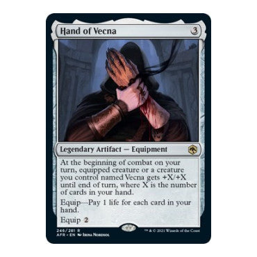 Hand of Vecna (AFR) #246 Rare (Lightly Played) Adventures in the Forgotten Realms Magic: The Gathering: 2021
