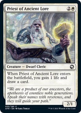 Priest of Ancient Lore (AFR) #35 Common (Moderately Played) Adventures in the Forgotten Realms Magic: The Gathering: 2021