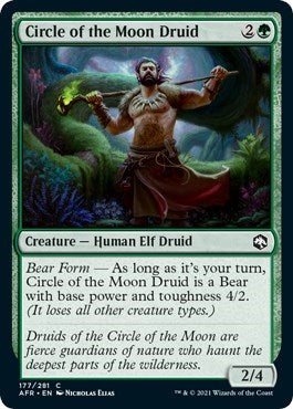 Circle of the Moon Druid (AFR) #177 Common Adventures in the Forgotten Realms Magic: The Gathering: 2021
