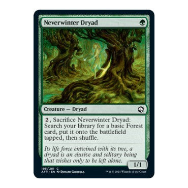 Neverwinter Dryad (AFR) #195 Common (Lightly Played) Adventures in the Forgotten Realms Magic: The Gathering: 2021