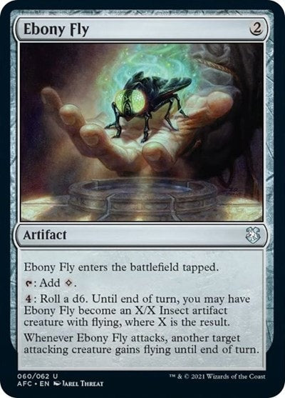 Ebony Fly (AFC) #60 Uncommon (Lightly Played) Commander: Adventures in the Forgotten Realms Magic: The Gathering: 2021