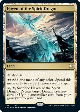 Haven of the Spirit Dragon (AFC) #245 Rare (Lightly Played) Commander: Adventures in the Forgotten Realms Magic: The Gathering: 2021