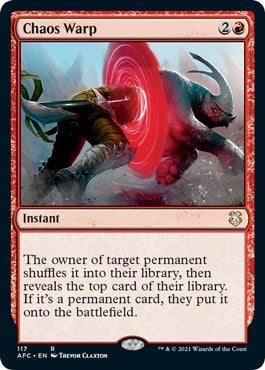 Chaos Warp (AFC) #117 Rare (Near Mint) Commander: Adventures in the Forgotten Realms Magic: The Gathering: 2021