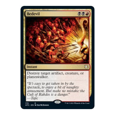 Bedevil (AFC) #179 Rare (Near Mint) Commander: Adventures in the Forgotten Realms Magic: The Gathering: 2021