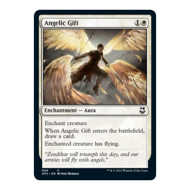 Angelic Gift (AFC) #64 Common (Lightly Played) Commander: Adventures in the Forgotten Realms Magic: The Gathering: 2021