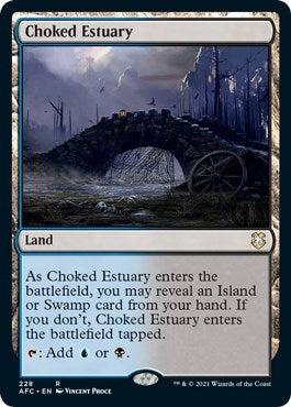 Choked Estuary (AFC) #228 Rare (Lightly Played) Commander: Adventures in the Forgotten Realms Magic: The Gathering: 2021