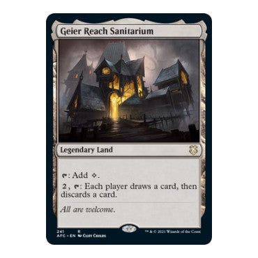 Geier Reach Sanitarium (AFC) #241 Rare Commander: Adventures in the Forgotten Realms Magic: The Gathering: 2021