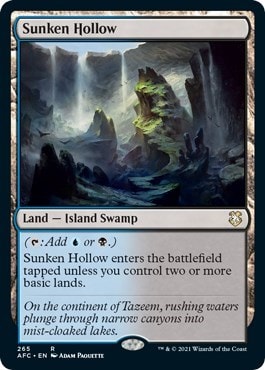 Sunken Hollow (AFC) #265 Rare (Lightly Played) Commander: Adventures in the Forgotten Realms Magic: The Gathering: 2021