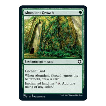 Abundant Growth (AFC) #150 Common (Lightly Played) Commander: Adventures in the Forgotten Realms Magic: The Gathering: 2021
