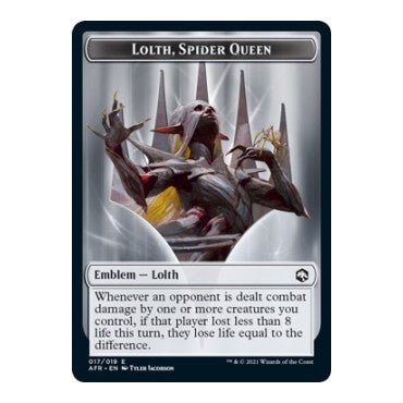 Emblem - Lolth, Spider Queen (AFR) #17 Token (Lightly Played) Adventures in the Forgotten Realms Magic: The Gathering: 2021