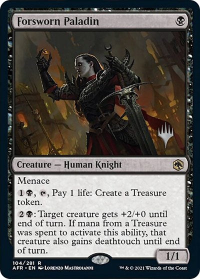 Forsworn Paladin (PPAFR) #104p Rare (Lightly Played) Promo Pack: Adventures in the Forgotten Realms Magic: The Gathering: 2021