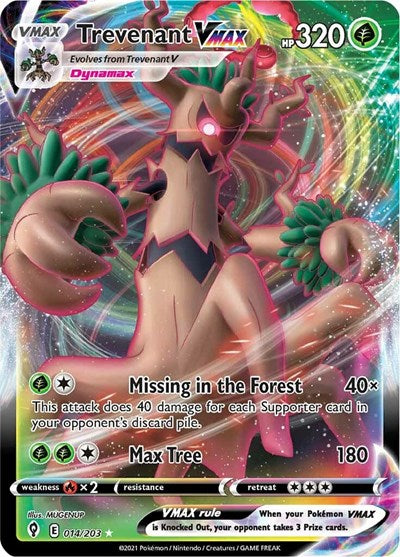 Trevenant VMAX (SWSH07) #014/203 Ultra Rare (Holofoil Near Mint) SWSH07: Evolving Skies Pokemon: 2021