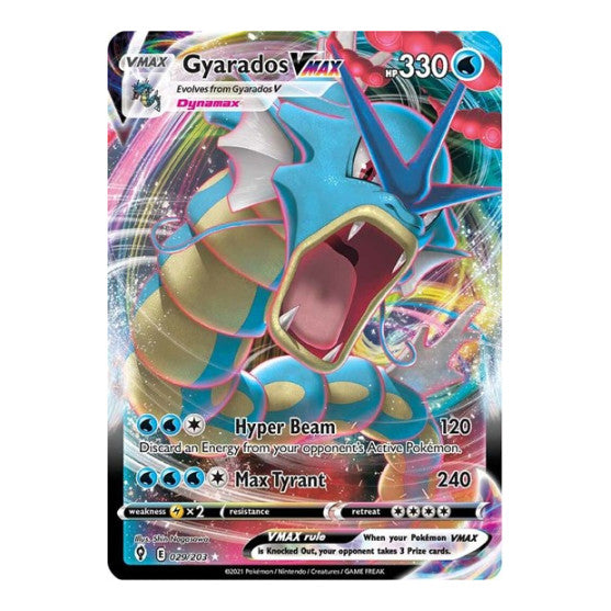 Gyarados VMAX (SWSH07) #029/203 Ultra Rare (Holofoil Near Mint) SWSH07: Evolving Skies Pokemon: 2021