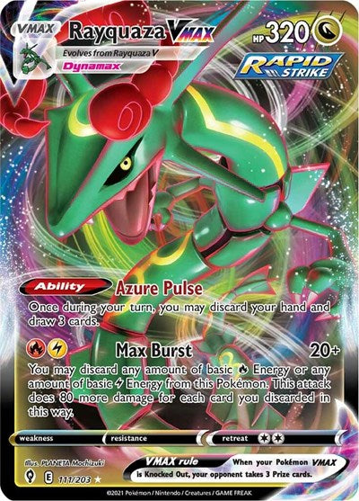 Rayquaza VMAX (SWSH07) #111/203 Ultra Rare (Holofoil Lightly Played) SWSH07: Evolving Skies Pokemon: 2021