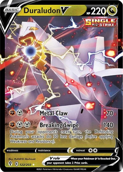 Duraludon V (SWSH07) #122/203 Ultra Rare (Holofoil Near Mint) SWSH07: Evolving Skies Pokemon: 2021
