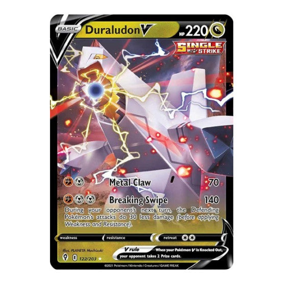 Duraludon V (SWSH07) #122/203 Ultra Rare (Holofoil Near Mint) SWSH07: Evolving Skies Pokemon: 2021