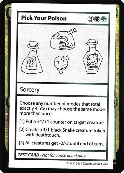 Pick Your Poison No PW Symbol (CMB1) #97 Special (Near Mint) Mystery Booster: Convention Edition Exclusives Magic: The Gathering: 2019