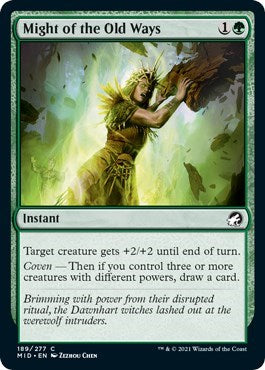 Might of the Old Ways (MID) #189 Common (Lightly Played) Innistrad: Midnight Hunt Magic: The Gathering: 2021