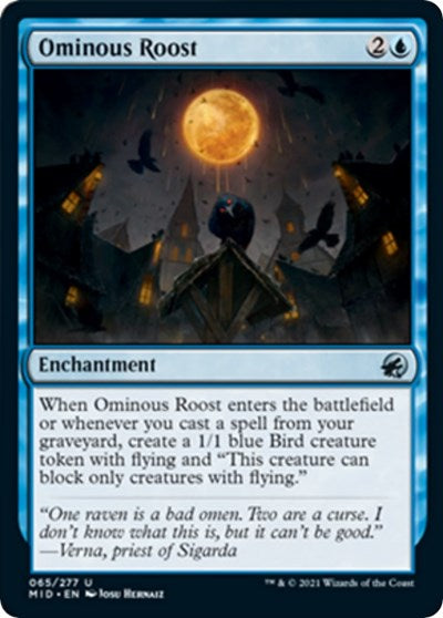 Ominous Roost (MID) #65 Uncommon (Lightly Played) Innistrad: Midnight Hunt Magic: The Gathering: 2021