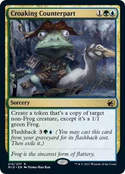 Croaking Counterpart (MID) #215 Rare Innistrad: Midnight Hunt Magic: The Gathering: 2021