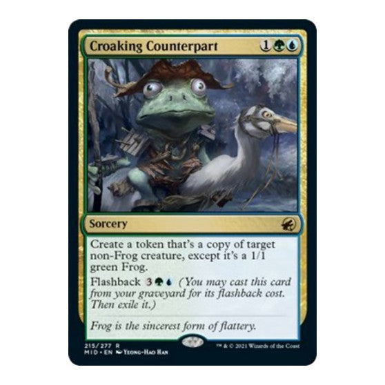 Croaking Counterpart (MID) #215 Rare Innistrad: Midnight Hunt Magic: The Gathering: 2021