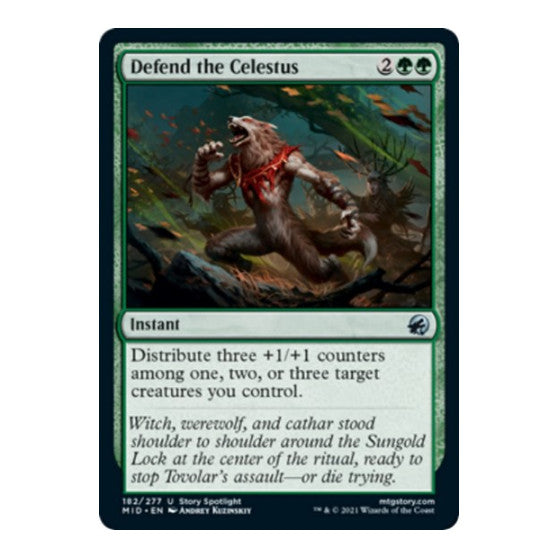 Defend the Celestus (MID) #182 Uncommon (Lightly Played) Innistrad: Midnight Hunt Magic: The Gathering: 2021