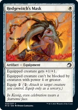 Hedgewitchs Mask (MID) #23 Common (Lightly Played) Innistrad: Midnight Hunt Magic: The Gathering: 2021