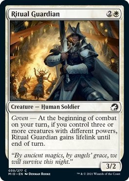 Ritual Guardian (MID) #30 Common (Lightly Played) Innistrad: Midnight Hunt Magic: The Gathering: 2021