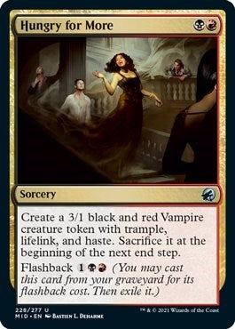 Hungry for More (MID) #228 Uncommon (Lightly Played) Innistrad: Midnight Hunt Magic: The Gathering: 2021