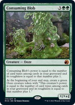 Consuming Blob (MID) #177 Mythic Rare (Near Mint) Innistrad: Midnight Hunt Magic: The Gathering: 2021