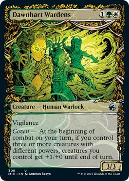 Dawnhart Wardens Showcase (MID) #308 Uncommon (Lightly Played) Innistrad: Midnight Hunt Magic: The Gathering: 2021