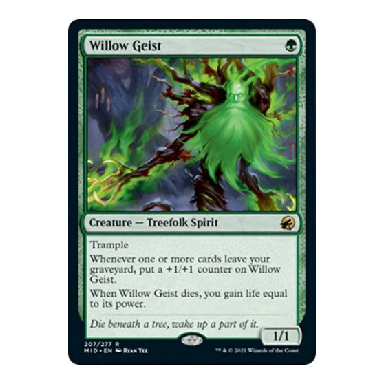 Willow Geist (MID) #207 Rare (Lightly Played) Innistrad: Midnight Hunt Magic: The Gathering: 2021
