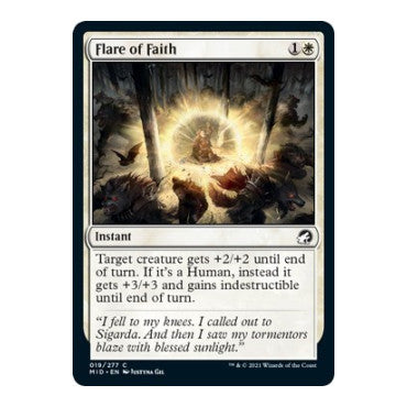 Flare of Faith (MID) #19 Common Innistrad: Midnight Hunt Magic: The Gathering: 2021
