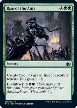 Rise of the Ants (MID) #196 Uncommon (Lightly Played) Innistrad: Midnight Hunt Magic: The Gathering: 2021