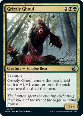 Grizzly Ghoul (MID) #226 Uncommon (Lightly Played) Innistrad: Midnight Hunt Magic: The Gathering: 2021