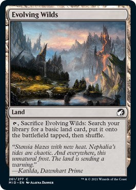 Evolving Wilds (MID) #261 Common (Lightly Played) Innistrad: Midnight Hunt Magic: The Gathering: 2021