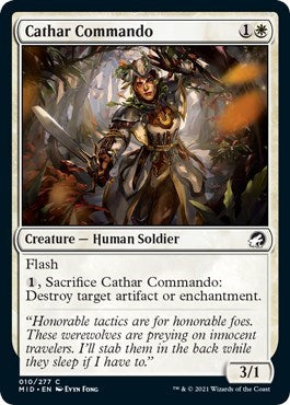 Cathar Commando (MID) #10 Common (Lightly Played) Innistrad: Midnight Hunt Magic: The Gathering: 2021