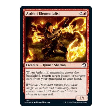 Ardent Elementalist (MID) #128 Common (Lightly Played) Innistrad: Midnight Hunt Magic: The Gathering: 2021