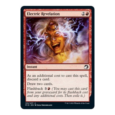 Electric Revelation (MID) #135 Common (Lightly Played) Innistrad: Midnight Hunt Magic: The Gathering: 2021