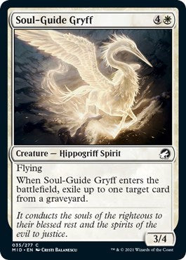 Soul Guide Gryff (MID) #35 Common (Lightly Played) Innistrad: Midnight Hunt Magic: The Gathering: 2021