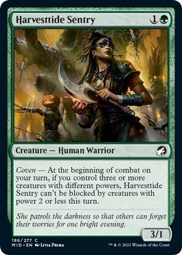 Harvesttide Sentry (MID) #186 Common (Lightly Played) Innistrad: Midnight Hunt Magic: The Gathering: 2021