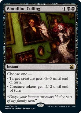 Bloodline Culling (MID) #89 Rare (Lightly Played) Innistrad: Midnight Hunt Magic: The Gathering: 2021