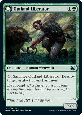 Outland Liberator (MID) #190 Uncommon (Damaged) Innistrad: Midnight Hunt Magic: The Gathering: 2021
